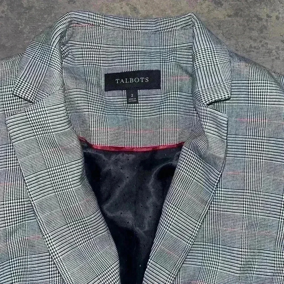 Talbots Checked Blazer Size 2 - Picture 4 of 7